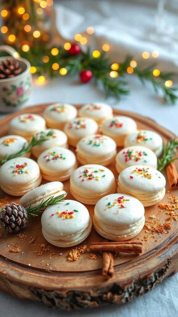 vanilla macarons with sprinkles vanilla macarons with sprinkles