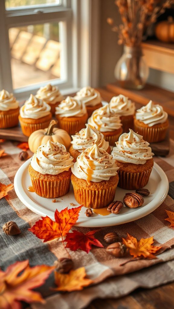 vegan autumn spice cupcakes