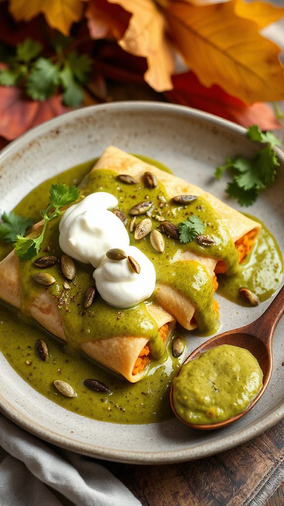 vegan butternut squash enchiladas