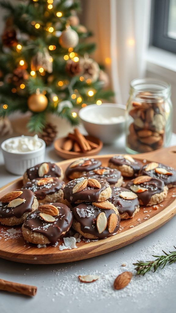 vegan chocolate almond cookies vegan chocolate almond cookies