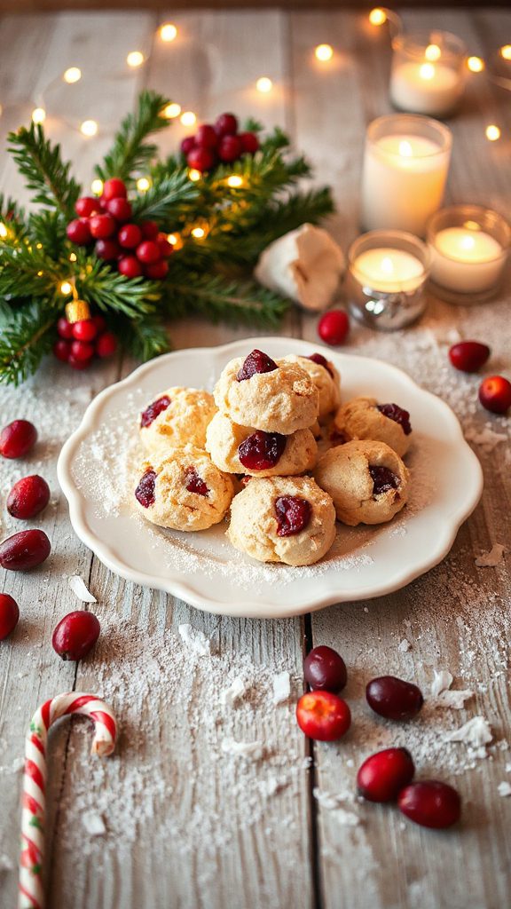 vegan cranberry coconut macaroons