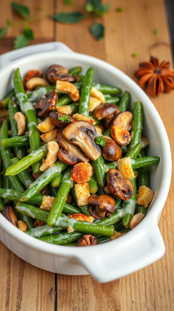 vegan creamy green bean bake vegan creamy green bean bake