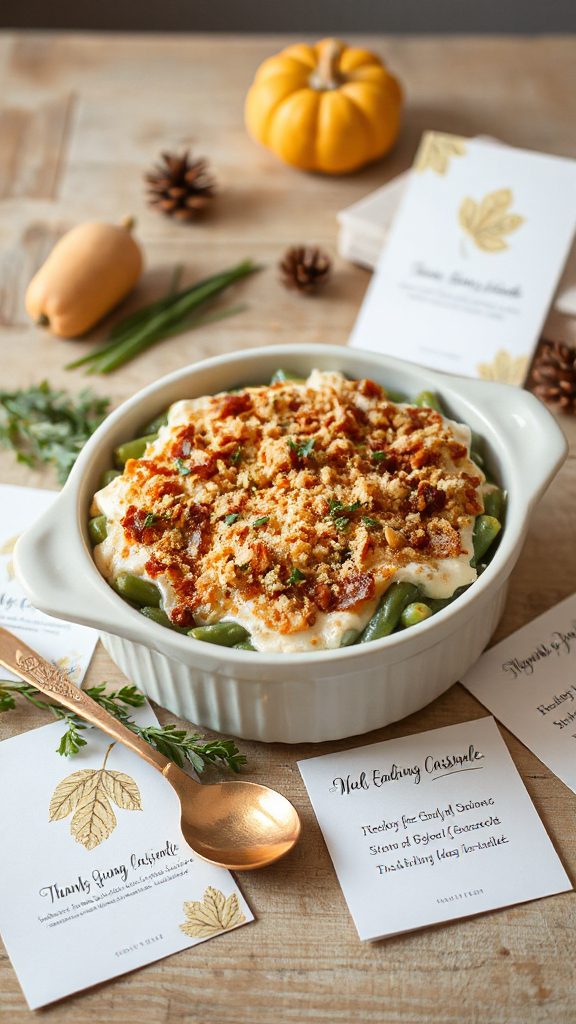 vegan creamy green bean casserole