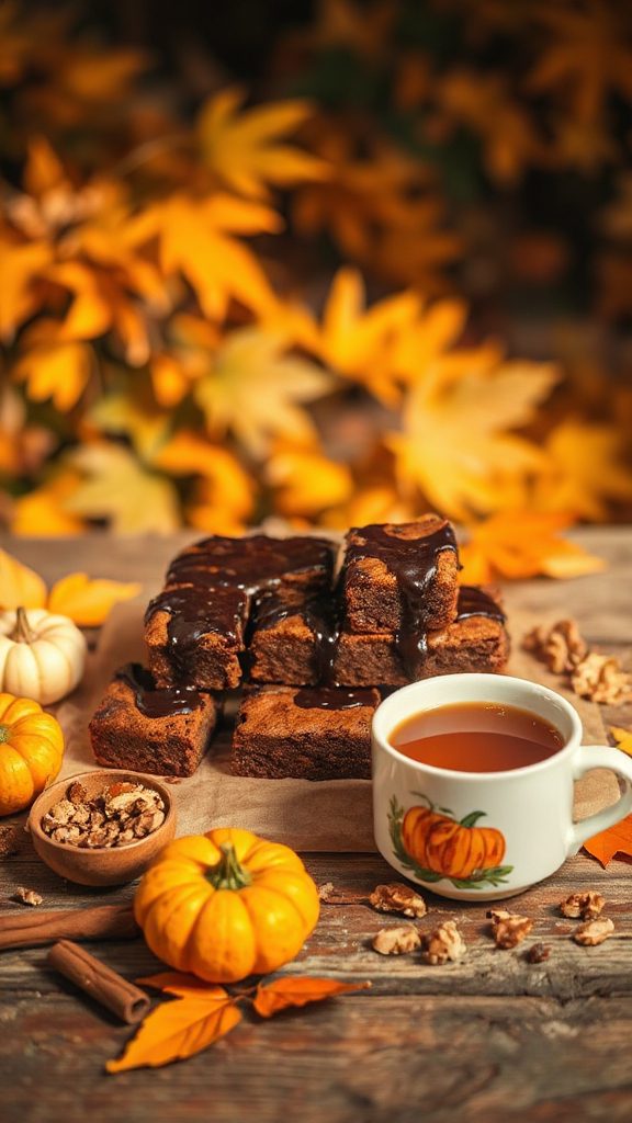 vegan fudgy pumpkin brownies