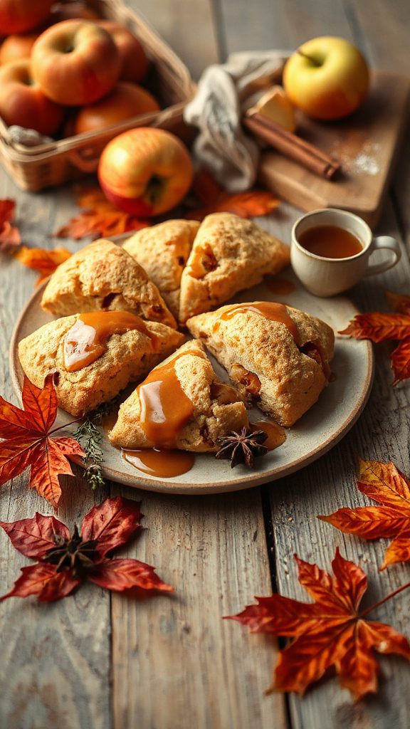 vegan maple apple scones