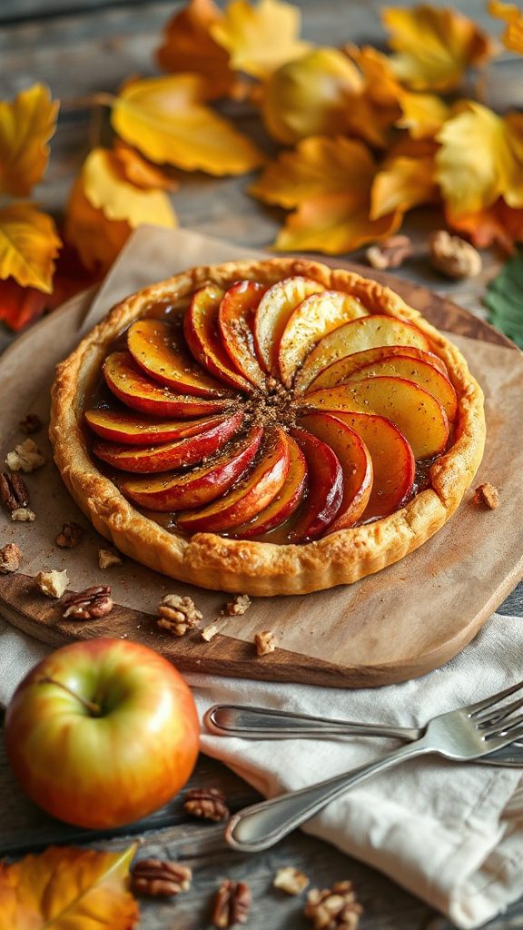 vegan maple apple tart