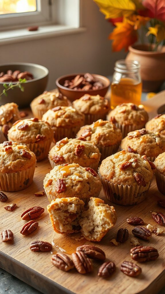 vegan maple pecan muffins