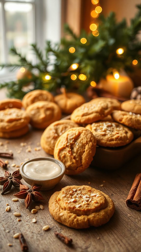 vegan pumpkin tahini cookies