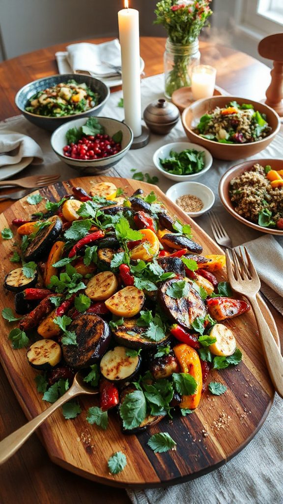 vegetarian grilled vegetable larb