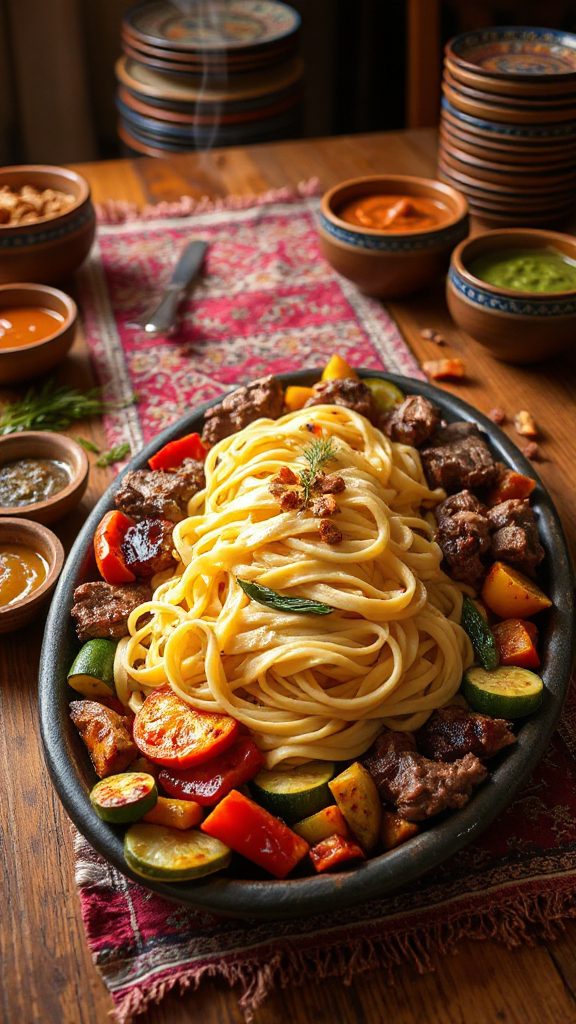 vegetarian saut ed noodle dish