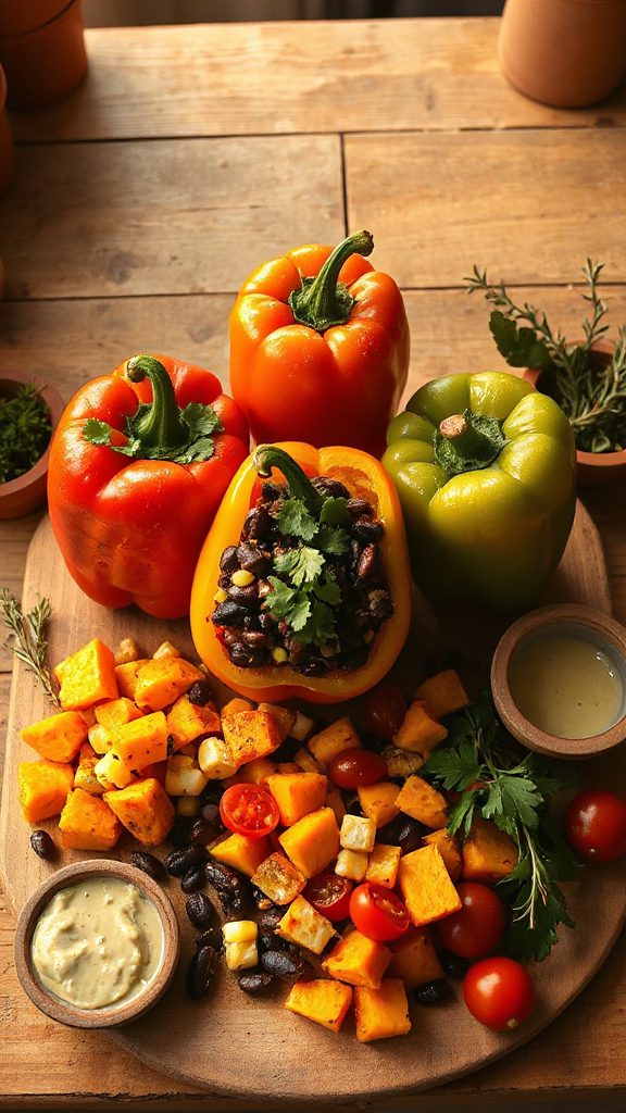 vegetarian stuffed bell peppers vegetarian stuffed bell peppers