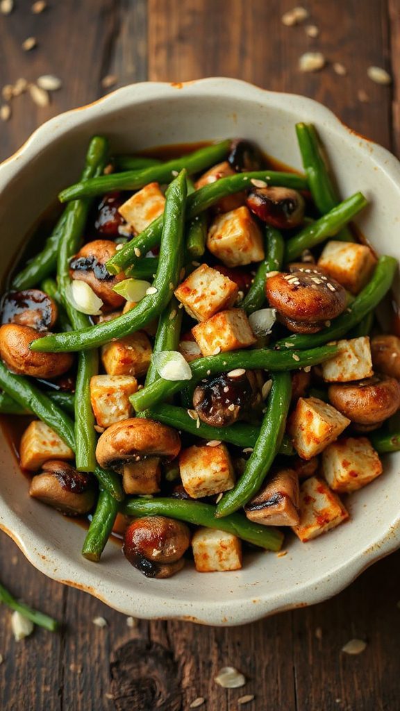 vegetarian tofu green bean casserole