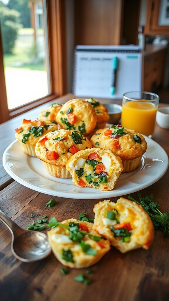 veggie cheddar egg muffins