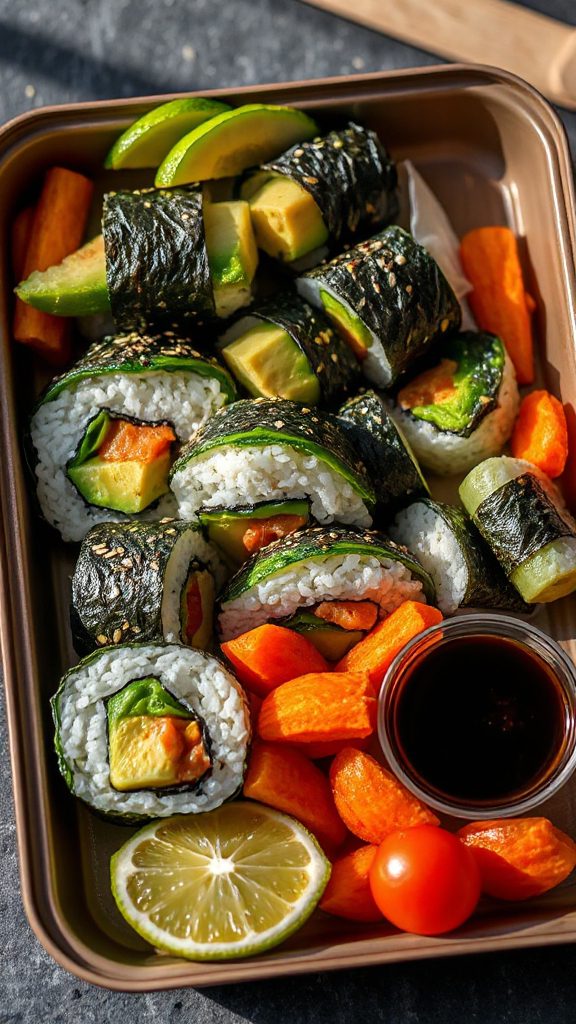 veggie sushi with avocado