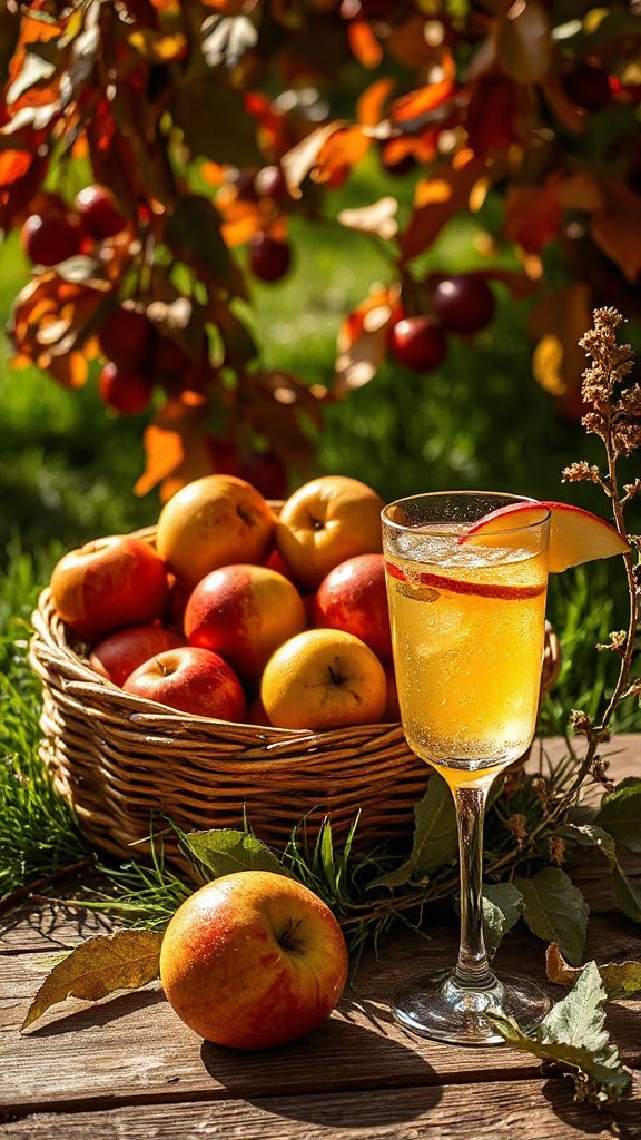 vibrant apple pomegranate beverage