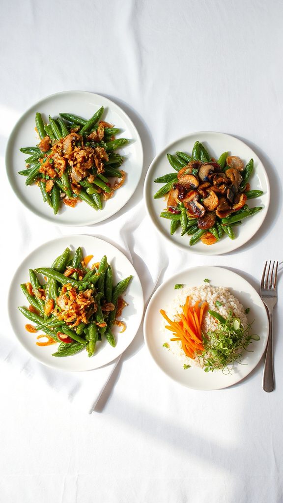 vibrant asian green bean stir fry