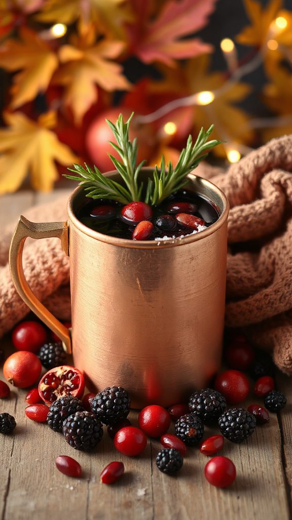 vibrant autumn berry cocktail