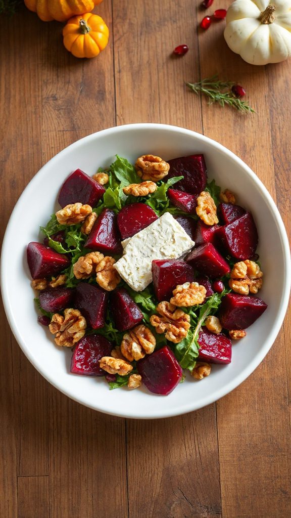 vibrant beet goat cheese salad