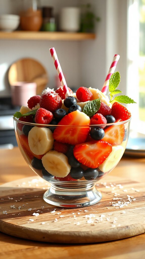 vibrant berry banana snack