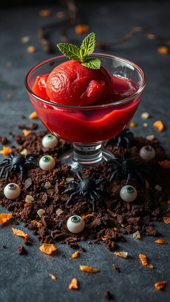 vibrant blood orange sorbet