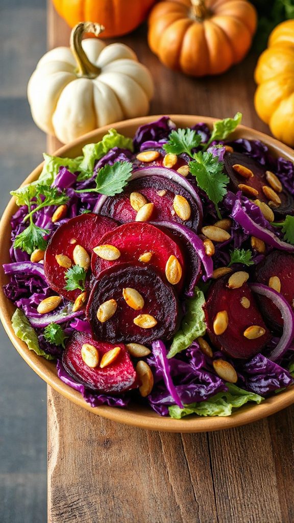 vibrant cabbage beet salad