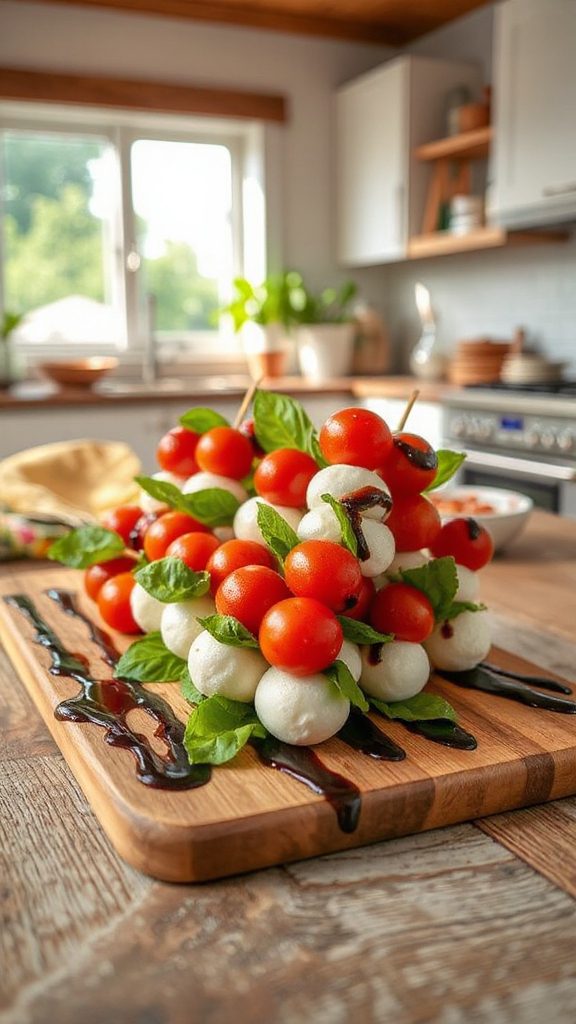 vibrant caprese salad skewers
