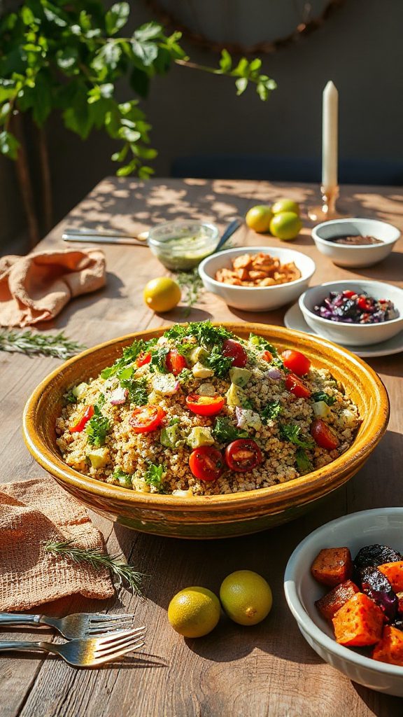 vibrant chimichurri quinoa salad