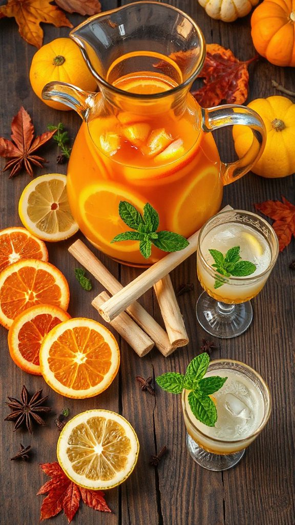 vibrant citrus lemongrass sangria