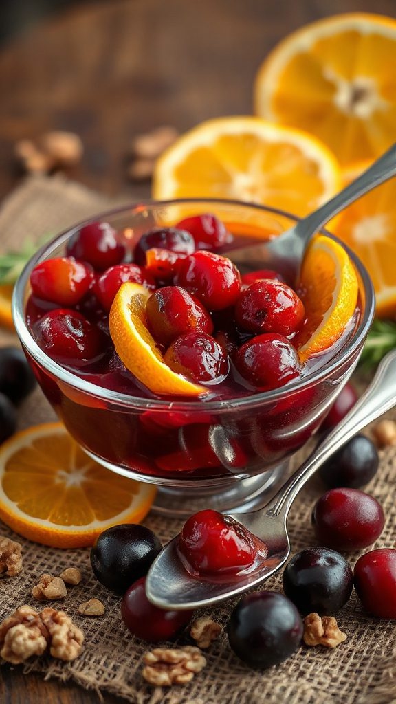vibrant cranberry orange relish
