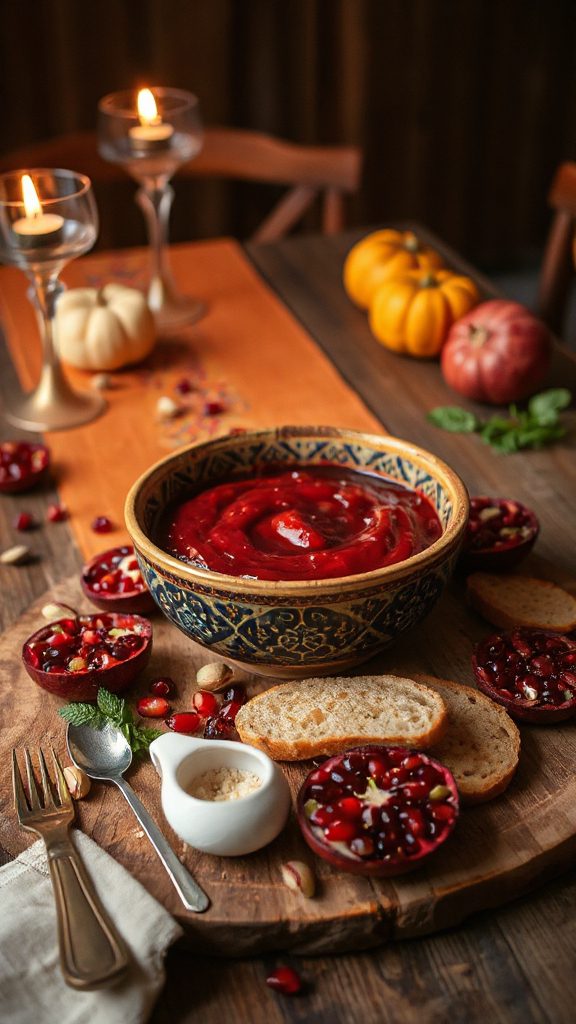 vibrant cranberry pomegranate sauce