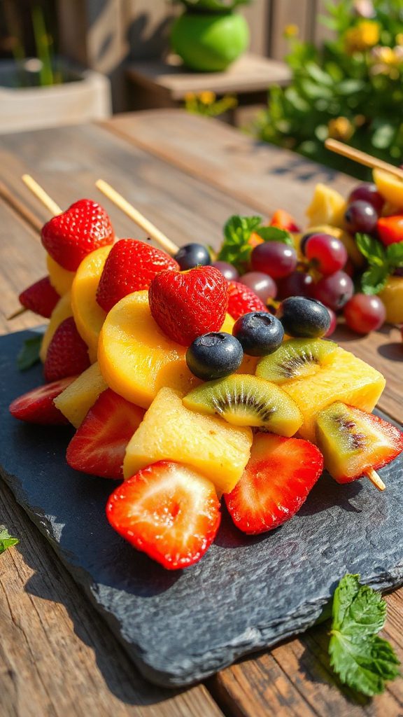 vibrant fruit skewers creation