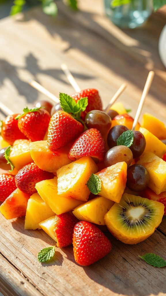 vibrant fruit skewers recipe vibrant fruit skewers recipe