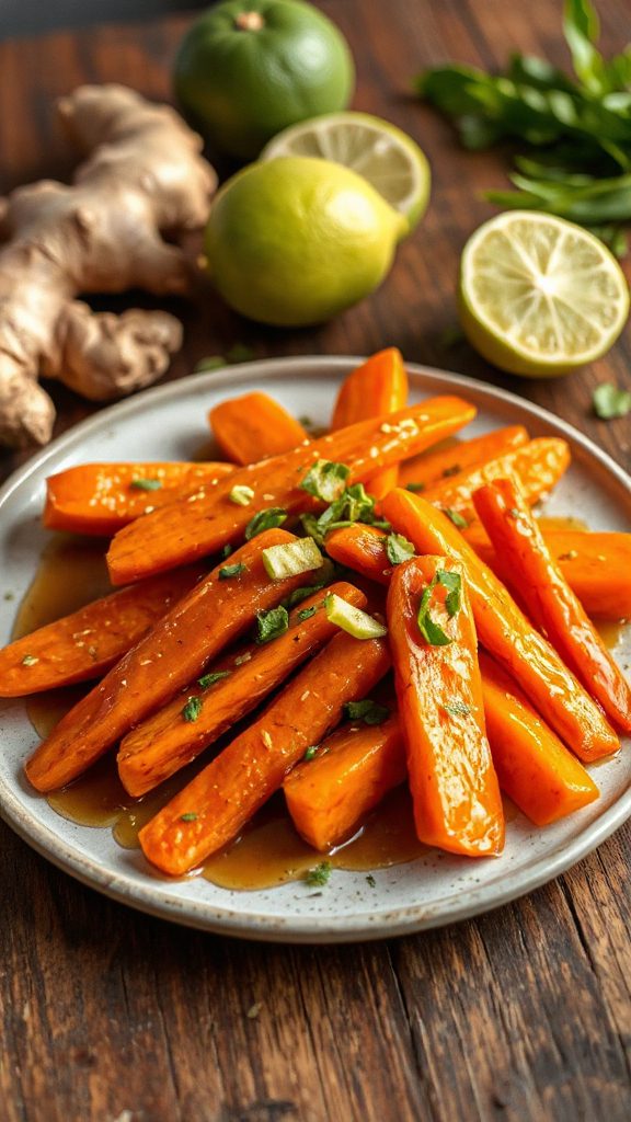 vibrant ginger lime carrots