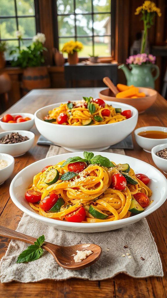 vibrant gluten free pasta dish