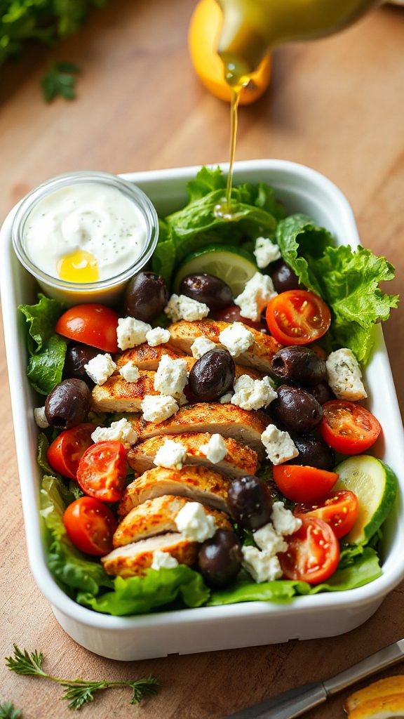 vibrant greek chicken salad