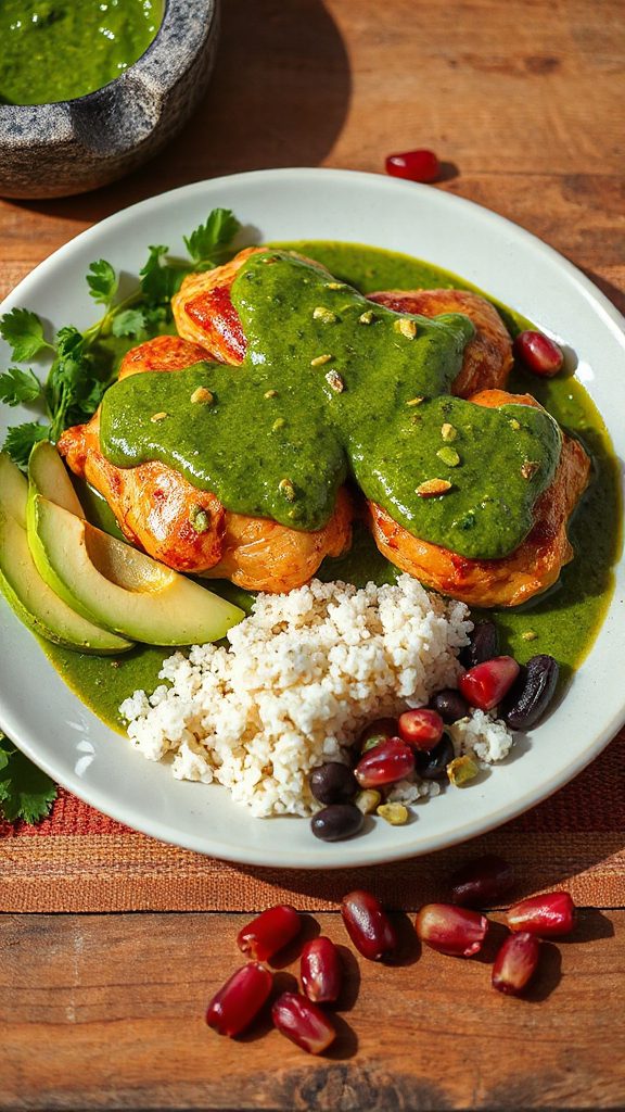 vibrant green chicken mole vibrant green chicken mole