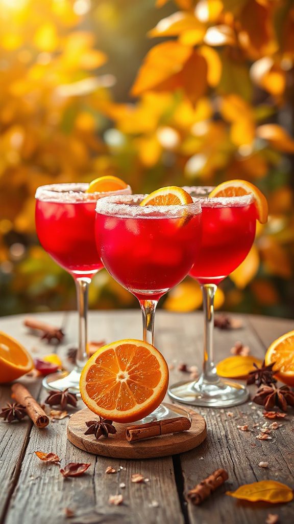 vibrant hibiscus orange cocktail