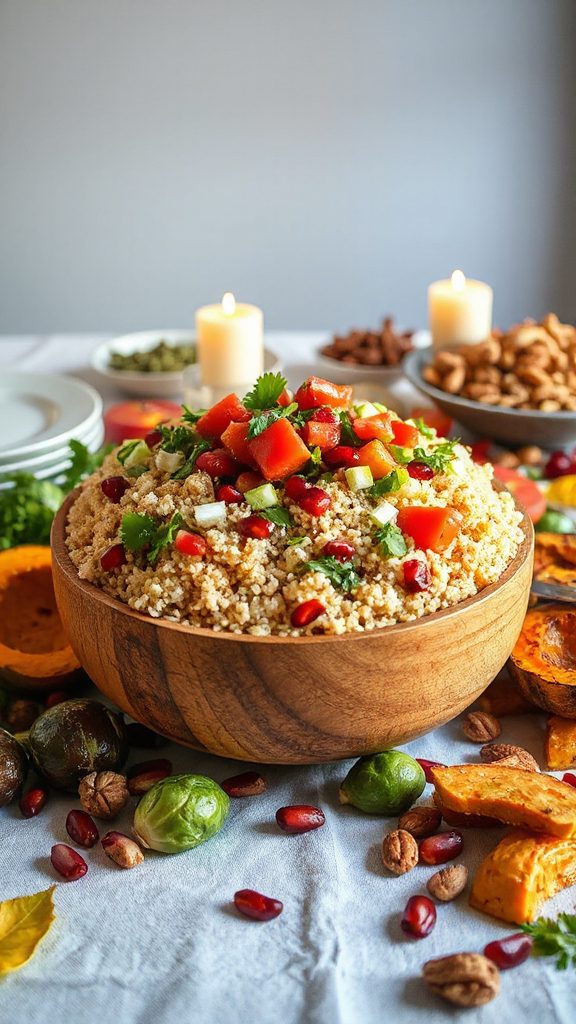 vibrant holiday quinoa salad