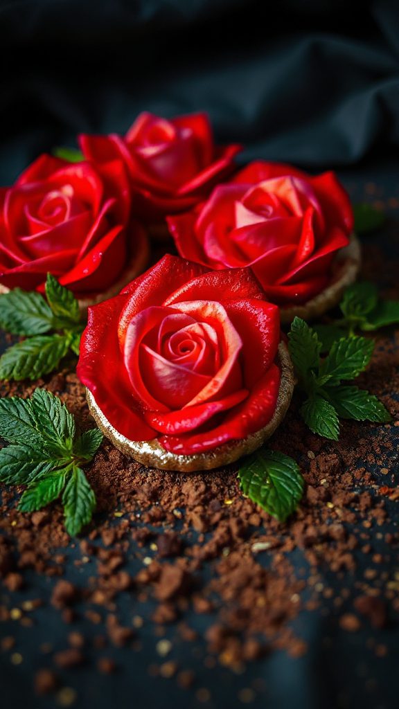 vibrant jelly rose dessert