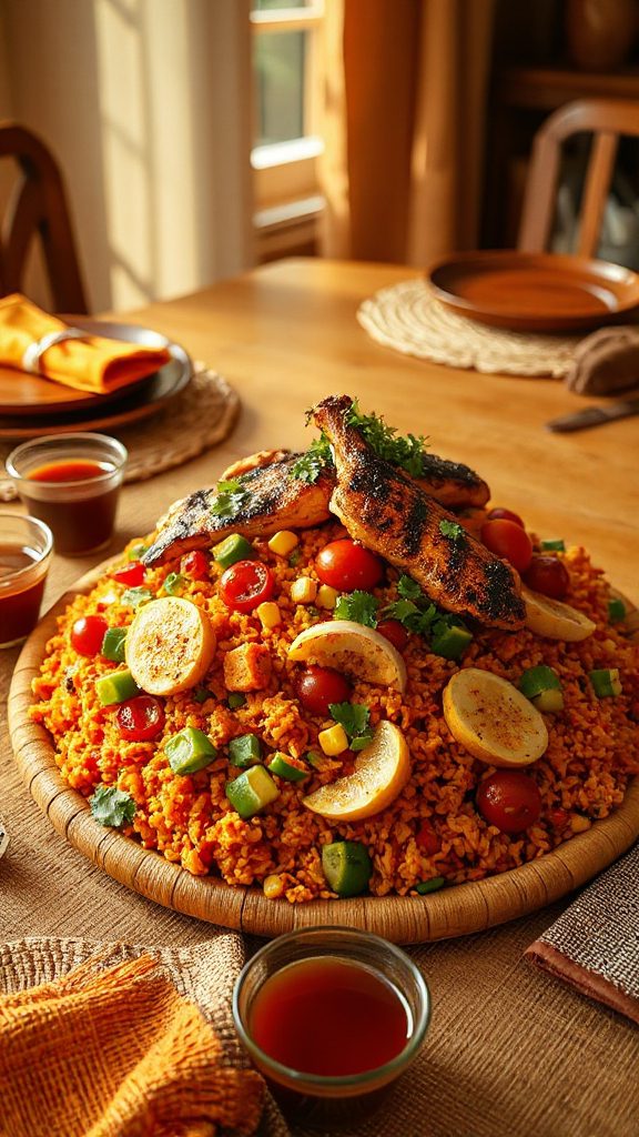 vibrant jollof rice salad