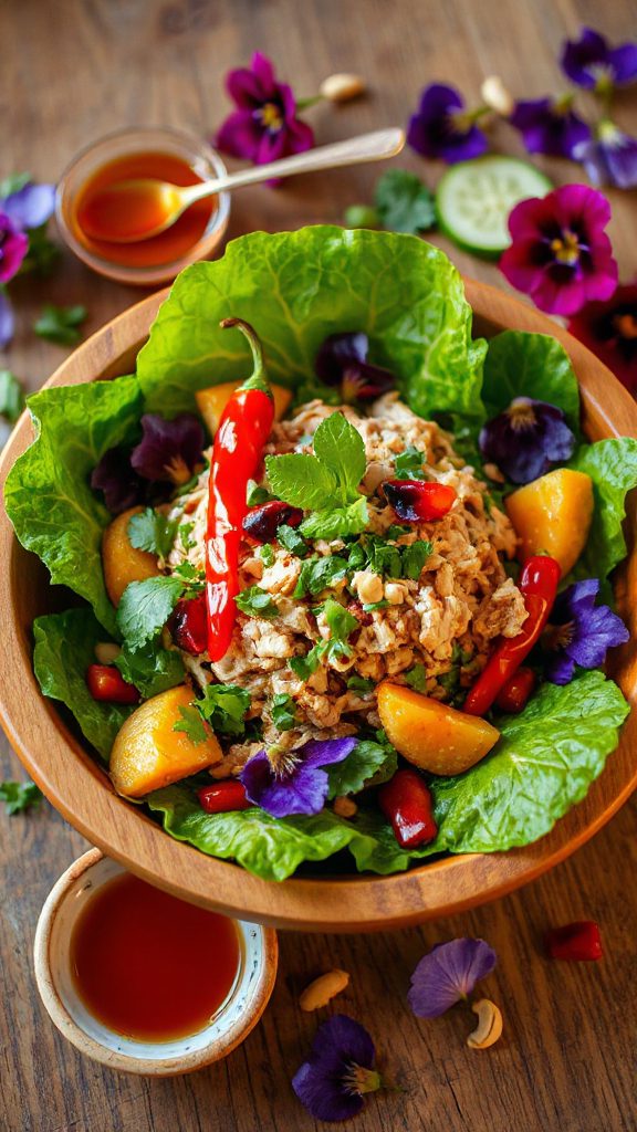 vibrant laotian minced salad