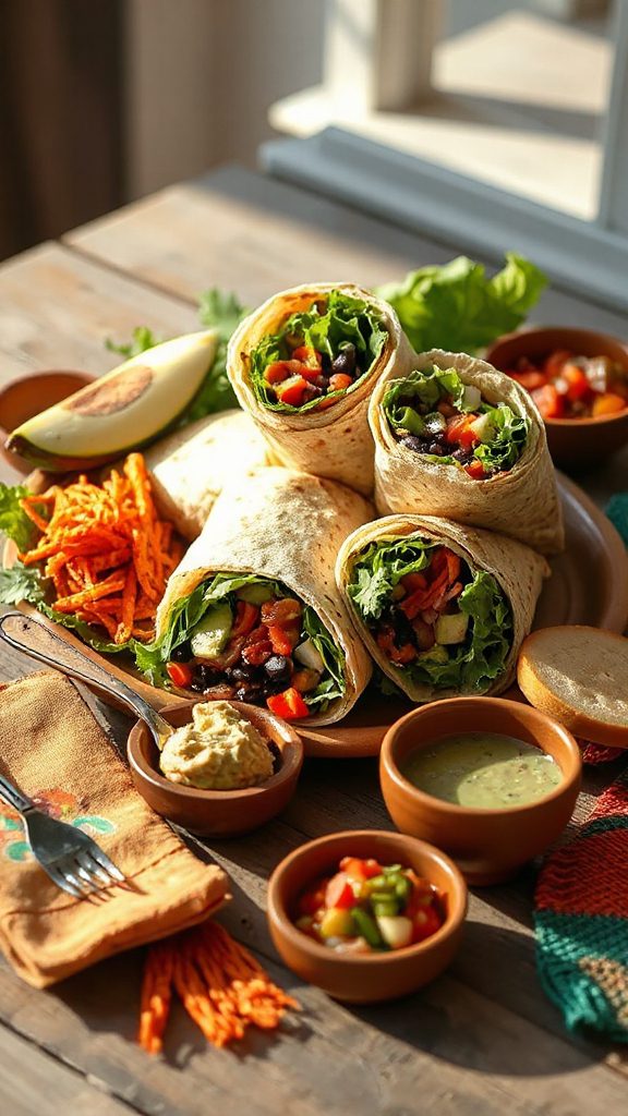 vibrant mexican fiesta wraps