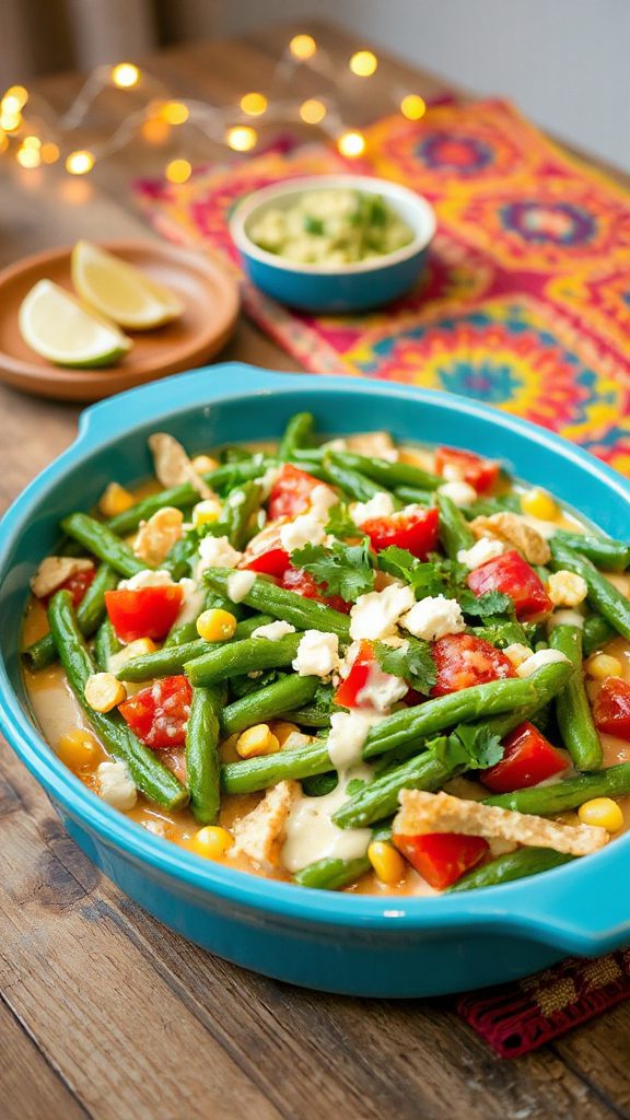 vibrant mexican green bean casserole