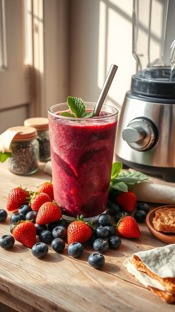 vibrant nutritious berry smoothie