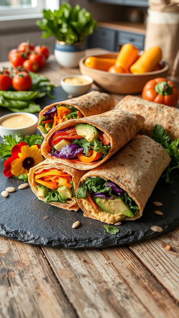 vibrant nutritious veggie wraps