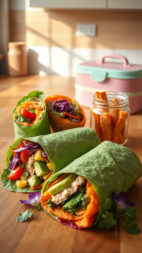 vibrant nutritious veggie wraps