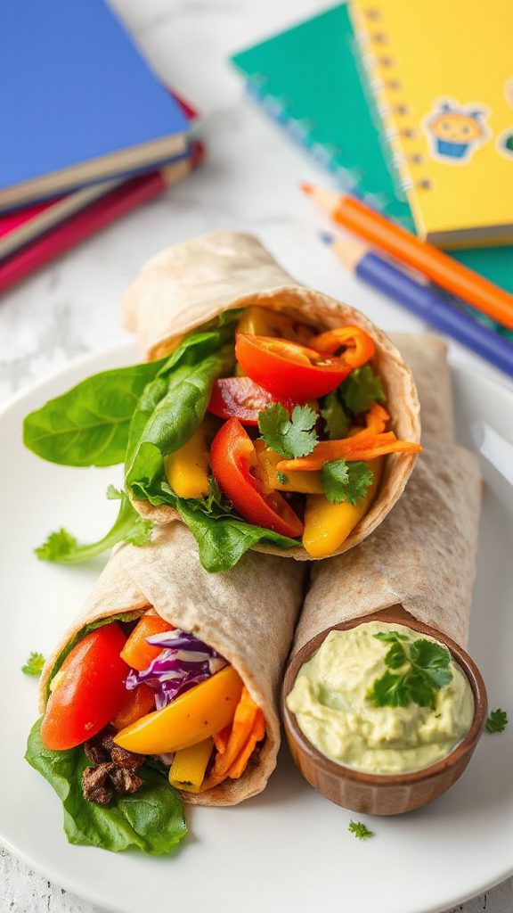 vibrant nutritious veggie wraps