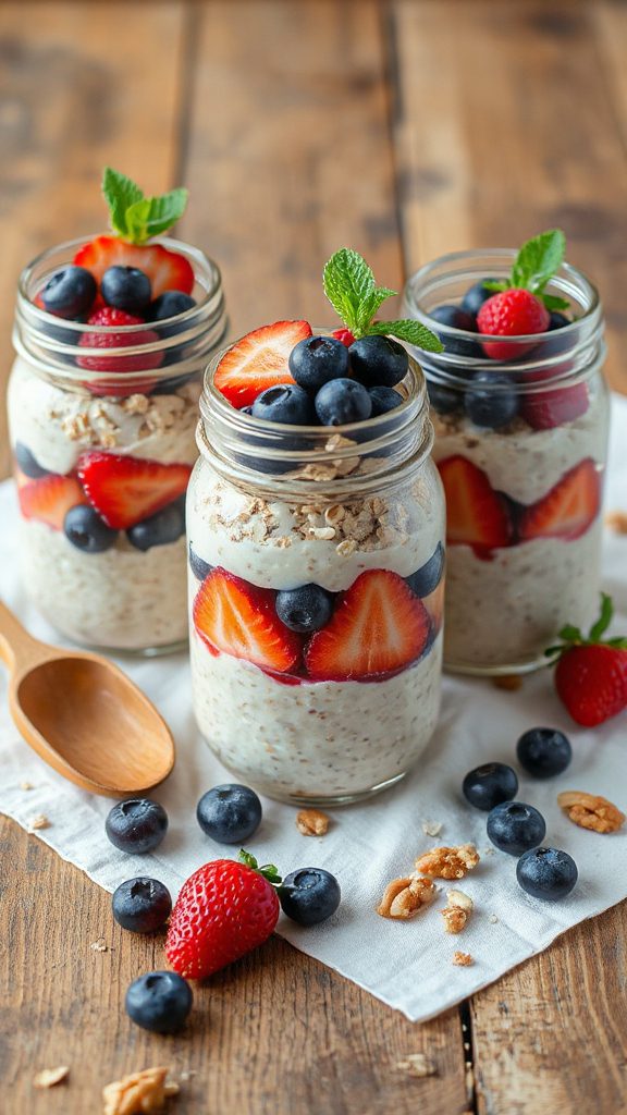 vibrant overnight berry oatmeal