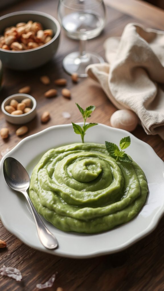 vibrant pea mint puree