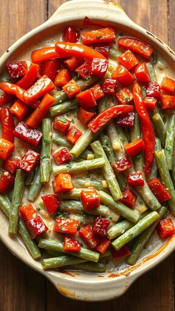 vibrant red pepper casserole